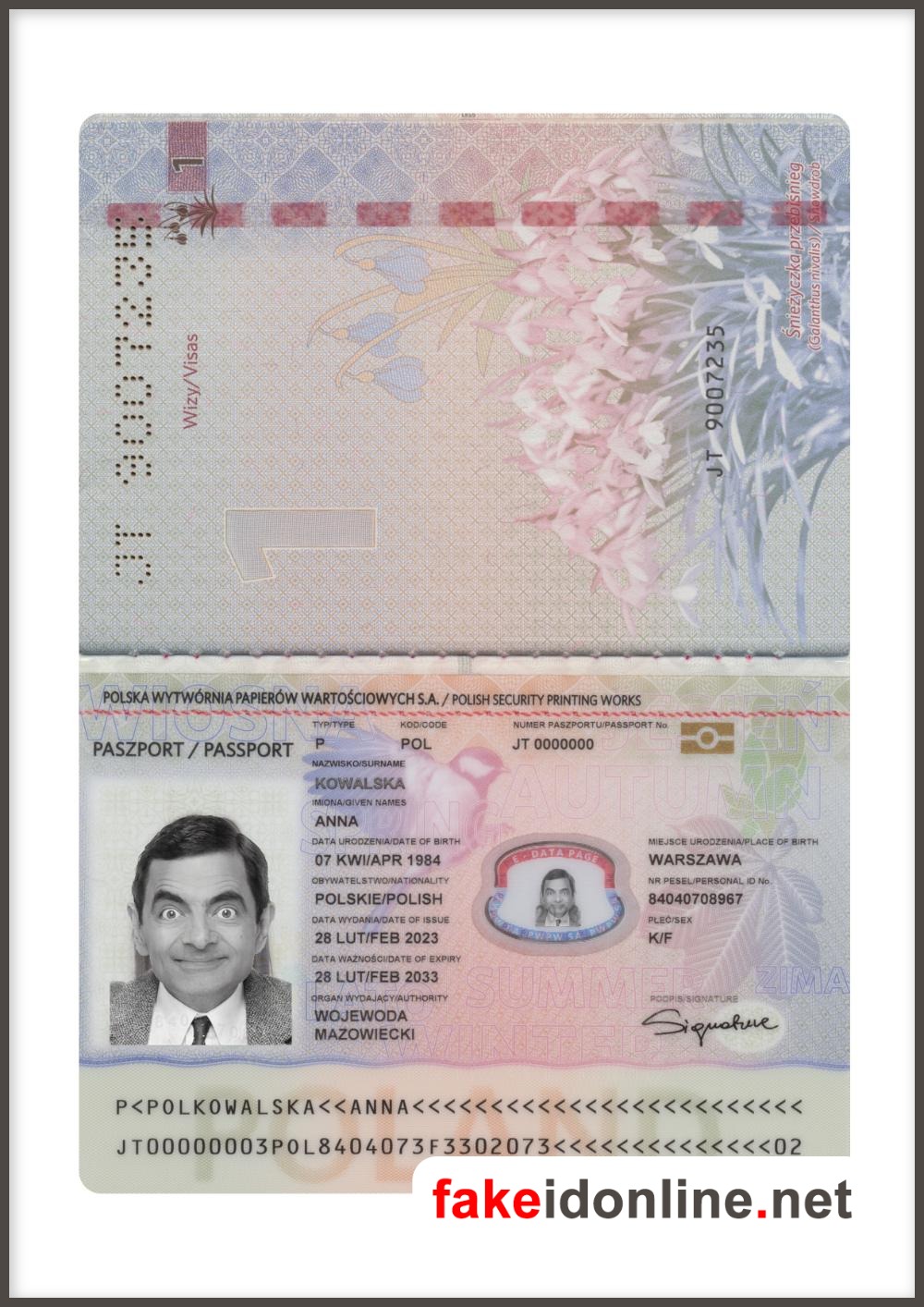 Poland Passport V2 PSD Template